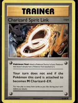 Charizard Spirit Link Uncommon XY Evolutions 75/108 Tool Normal Pokemon Card - Image 1