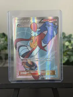 Pokemon TCG Skyla Breakpoint Holo Full Art Ultra Rare Trainer Card 122/122 NM - Image 1