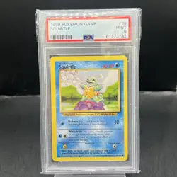 PSA 9 Squirtle 63/102 Pokemon Base Set 1999 Non Holo Card - Image 1