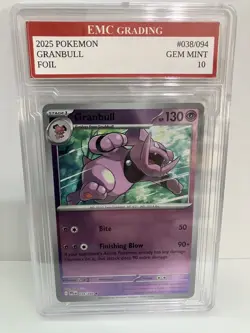 GRANBULL #038/094 RARE FOIL Pokemon 2024 Card GRADED 10 MINT TCG CCG - Image 1