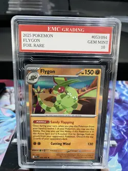FLYGON #53/094 RARE FOIL Pokemon 2025 Card GRADED 10 MINT TCG CCG - Image 1
