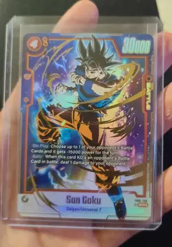 Bandai Dragon Ball Super Card Game Son Goku FB01-139 Secret Rare Foil SCR+ - Image 1