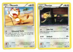 Pokemon Cards: Persian 54/83 & Meowth 53/83 XY Generations Set! GD - Image 1