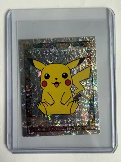 Pokemon Tcg Pikachu S1 1999 Pokemon Merlin Glitter Poster Holo - Image 1