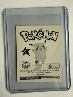 Pokemon Tcg Pikachu S1 1999 Pokemon Merlin Glitter Poster Holo - Image 2