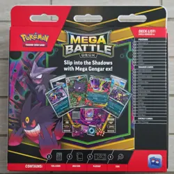 Pokemon Mega Battle Deck Mega Gengar ex Foil Deck Box Playmat Coin English - Image 2