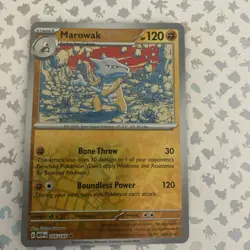 Marowak Reverse Holo Pokemon Scarlet & Violet-151 105/165 - Image 1