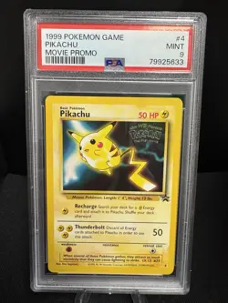 Pokemon Pikachu WB Movie Black Star Promo #4 PSA 9 Mint - Image 1