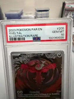 2023 Pokemon PAR EN Yveltal Illustration Rare PSA 10 - Image 3