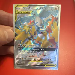 Pokemon Moltres & Zapdos & Articuno GX TAG TEAM Full Art Holo Card 66/68 - Image 1
