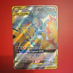Pokemon Moltres & Zapdos & Articuno GX TAG TEAM Full Art Holo Card 66/68 - Image 4