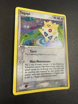 Pokemon Togepi 50/109 Team Rocket Returns STAMPED Reverse Holo lp Rare 2004 - Image 4