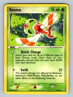 Yanma 28/109 Rare Team Rocket Returns LP Pokemon TCG - Image 1