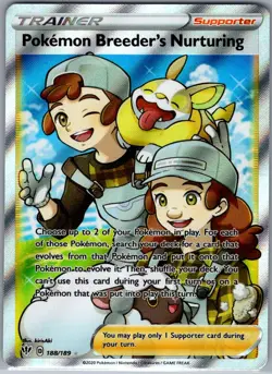 Pokemon Breeder's Nurturing (Full Art) 188/189 Darkness Ablaze - Pokemon - NM - Image 1