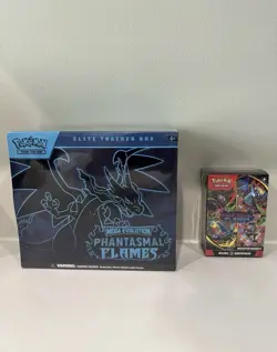 Pokemon TCG Phantasmal Flames ETB Elite Trainer Box + Booster Bundle NEW Sealed - Image 1