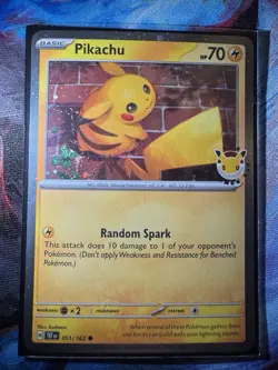 DOUBLE SWIRL (fart/heart) Pikachu 51/162 Stamped 2026 Pokemon Day Promo - Image 5