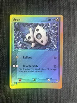 Pokemon TCG Aron EX Ruby & Sapphire 25/109 Reverse Holo Uncommon NM/LP - Image 1