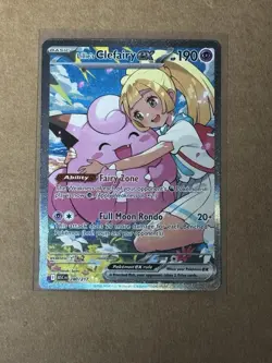 Lillie’s Clefairy ex 280/217 SECRET SIR Pokemon Ascended Heroes IN HAND - Image 1