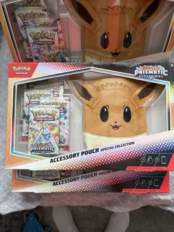 x5 Pokemon Prismatic Evolutions Accessory Pouch Special Collection Box| Sealed - Image 2