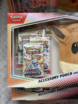 x5 Pokemon Prismatic Evolutions Accessory Pouch Special Collection Box| Sealed - Image 3