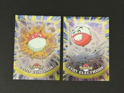 Voltorb & Electrobe Pokemon 2000 Topps Chrome Animation Series Holos NM - Image 1