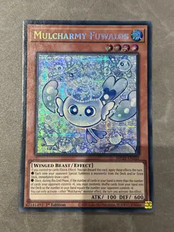 MP25-EN102 Mulcharmy Fuwalos : Prismatic Secret Rare 1st Edition Mint YuGiOh Car - Image 1