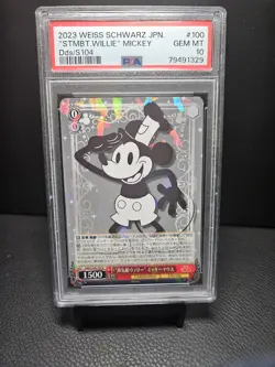 PSA 10 Steamboat Willie Mickey Mouse Weiss Schwarz Disney 100 Dds/S104-100 R - Image 1