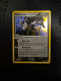 Pokemon TCG Mightyena EX Deoxys Holo Rare Card 12/107 - Image 1