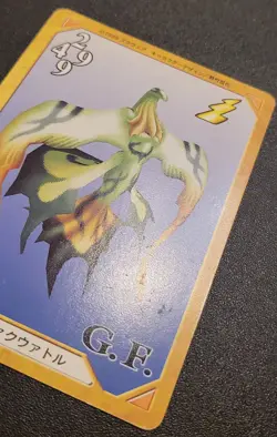 Final Fantasy 8 FF8 1999 Triple Triad Card QUEZACOTL G-83 Lv-8 Bandai Carddass 1 - Image 2