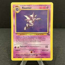 Haunter 21/62 Fossil Rare Non-Holo Vintage Pokemon TCG Card - Image 1
