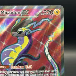 Pokemon Scarlet & Violet Miraidon EX Full Art Ultra Rare Holo Card 227/198 - Image 3