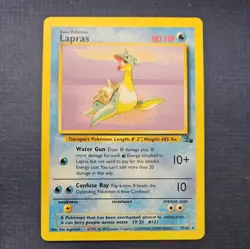 Lapras 25/62 Fossil Rare Non-Holo LP Vintage Pokemon TCG Card - Image 1