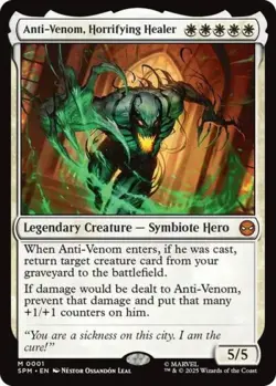 MTG - Anti-Venom, Horrifying Healer - Marvel's Spider-Man - Light Play - Normal - Image 1