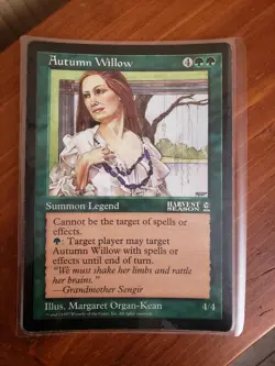 Magic the Gathering Autumn Willow 6x9 Oversize Promo Card Laminated - Image 1