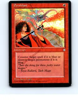 Pyroblast #213 Common Ice Age MTG LP (Surface 2 Blemishes) - Image 1