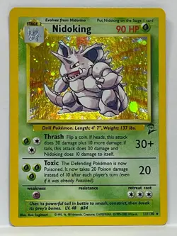 Nidoking - 11/130 - Pokemon Base Set 2 Holo Rare Card WOTC NM - Image 1