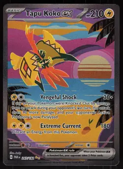 Tapu Koko ex 247/182 Special Illustration Rare Paradox Rift Pokemon - Image 1