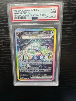 Pokemon TCG Terapagos ex 170/142 Stellar Crown Special Illustration Rare PSA 9 - Image 1