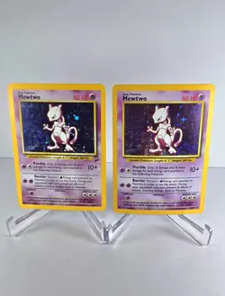 Pokemon Mewtwo 10/130 Swirl Holo 10/102 Holo 1999 Wizards Rare! Lot! - Image 1