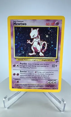 Pokemon Mewtwo 10/130 Swirl Holo 10/102 Holo 1999 Wizards Rare! Lot! - Image 2