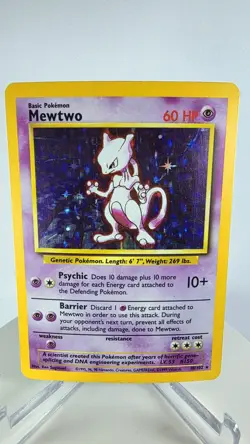 Pokemon Mewtwo 10/130 Swirl Holo 10/102 Holo 1999 Wizards Rare! Lot! - Image 4