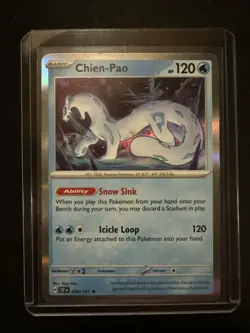 Chien-Pao 56/191 Surging Sparks Holo Rare Pokemon NEAR MINT - Image 1