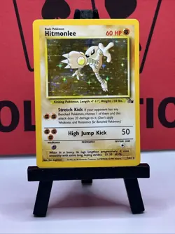 Hitmonlee 7/62 Fossil Holo Rare Unlimited Pokemon TCG - Image 2