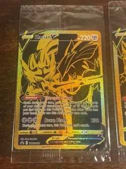 GOLD ZACIAN V & ZAMAZENTA V SWSH076 SWSH077 Promo - Pokemon TCG - New & Sealed - Image 2
