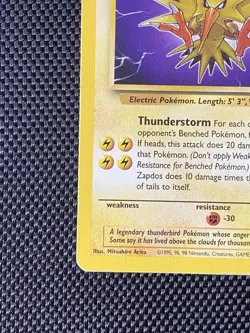 Zapdos 30/62 Fossil Non Holo Rare Vintage Pokemon TCG LP+ - Image 5