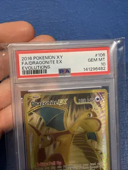 DRAGONITE EX 2016 POKEMON XY EVOLUTIONS FULL ART RARE 106/108 PSA 10 GEM MINT - Image 3