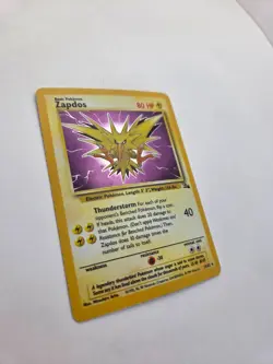 Pokemon 1999 Fossil Zapdos Unlimited Holo Rare #15/62 1999 Holographic - Image 3