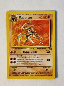 Kabutops - 24/62 - Pokemon Fossil Set Non-Holo Rare EX Condition - Image 1