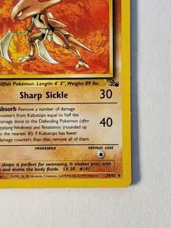 Kabutops - 24/62 - Pokemon Fossil Set Non-Holo Rare EX Condition - Image 5