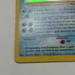 Pokemon TCG Articuno Fossil Holo Rare Unlimited 2/62 Wizards 1999 English READ - Image 2